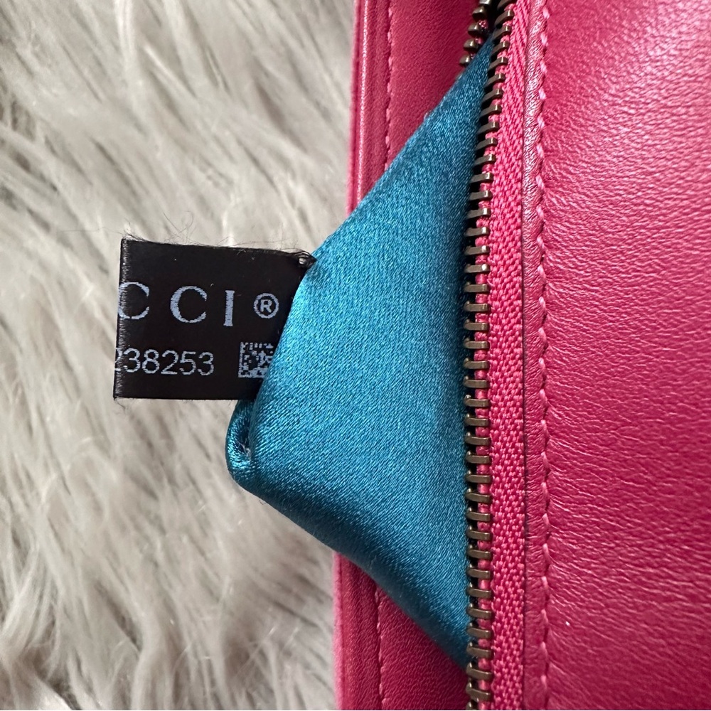 GUCCI Velvet Matelasse Small GG Marmont Shoulder Bag Crossbody Pink - Picture 14 of 17